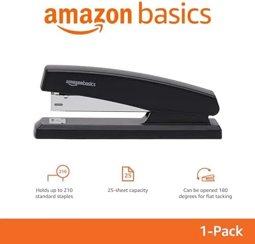 Heavy-Duty Desktop Stapler with 1000 Staples, 25-Sheet Capacity, Non-Slip Base