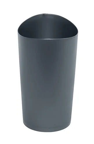 Compact 2.25 Gallon Plastic Wastebasket for Bathroom, Office, or Home